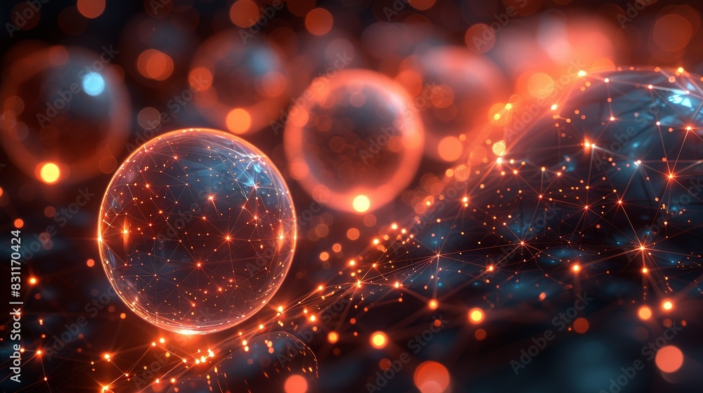 A surreal, high-tech background filled with shiny, interlocking polygons, luminous circles, and softly arcing lines, perfect for a modern app interface. Minimal and Simple style A surreal, high-tech background filled with shiny, interlocking polygons, luminous circles, and softly arcing lines, perfect for a modern app interface. Minimal and Simple style