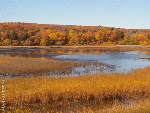 vista of a marshland in fall © REZAUL4513