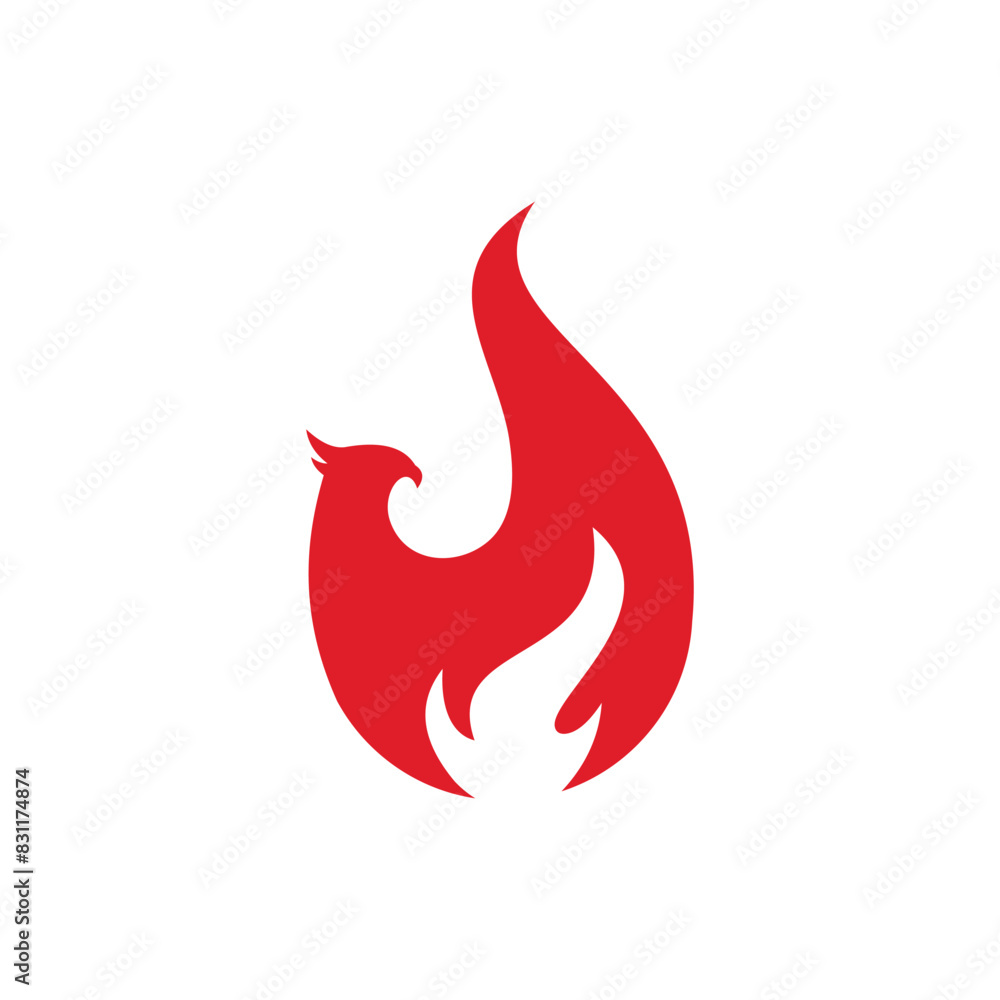 fire bird simple sleek creative geometric modern logo design fire bird simple sleek creative geometric modern logo design