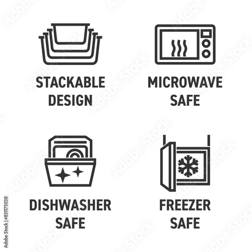 Stackable, Microwave, Dishwasher or Freezer safe  photo