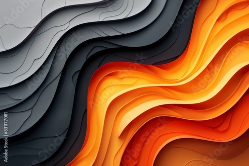 Dynamic Modern Presentation Background with Flowing Curves and Minimalist Design
