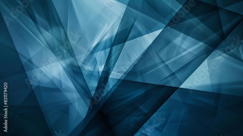 geometric shapes and lines in shades of blue modern abstract background