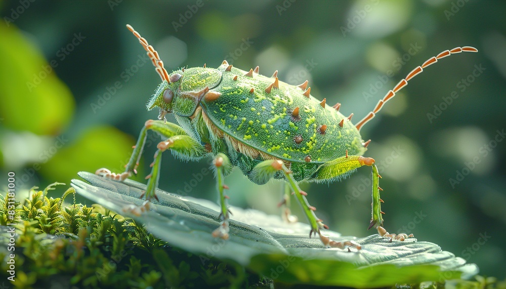 Naklejka premium green shield bug