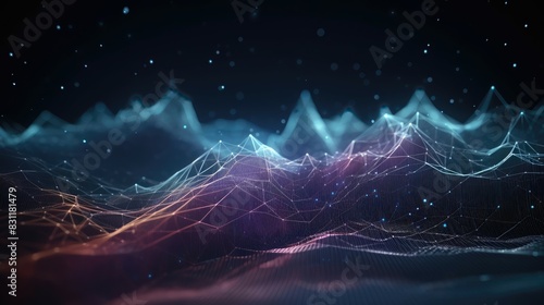digital sci fi tech connection for data visualization