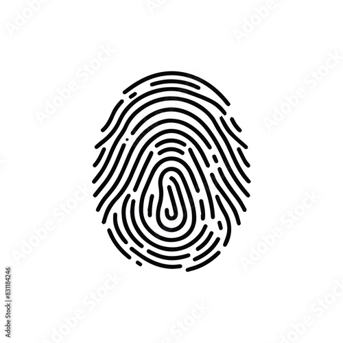 fingerprint scanning icon sign