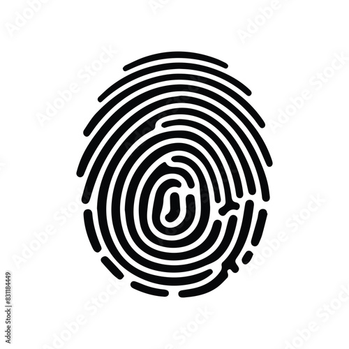 fingerprint scanning icon sign