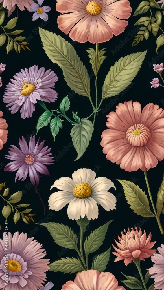 seamless pattern with flowers seamless pattern with flowers