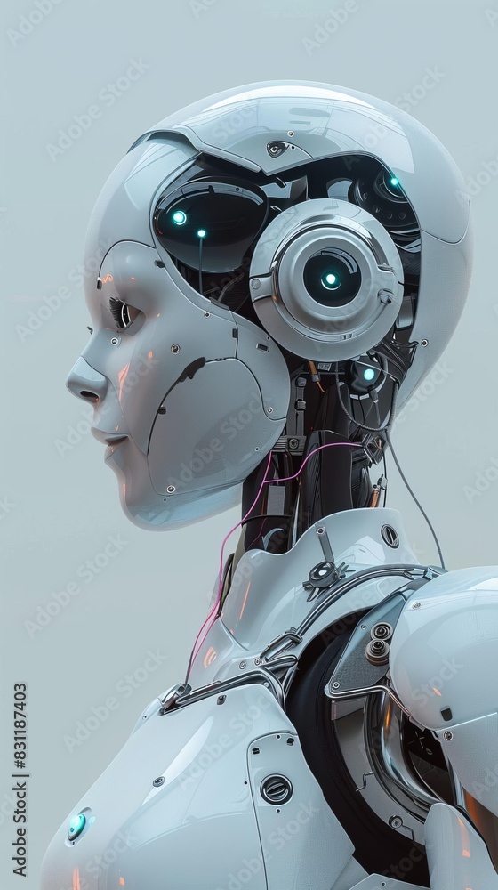 Fototapeta premium illustration 3D Model AIpowered virtual assistants for smart home automation and control