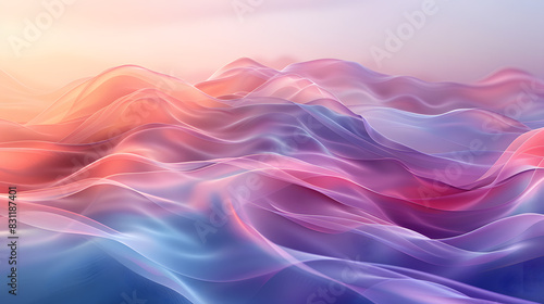 An abstract background with soft gradients in pastel colors. The transitions between the colors should be smooth and harmonious, without sharp edges or strong contrasts, resembling a peaceful photo