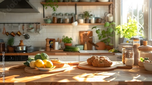 Cozy Kitchen with Homemade ...