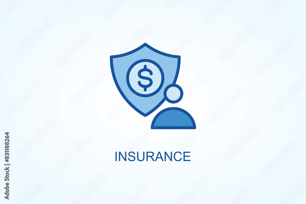 Obraz premium Insurance vector or logo sign symbol illustration