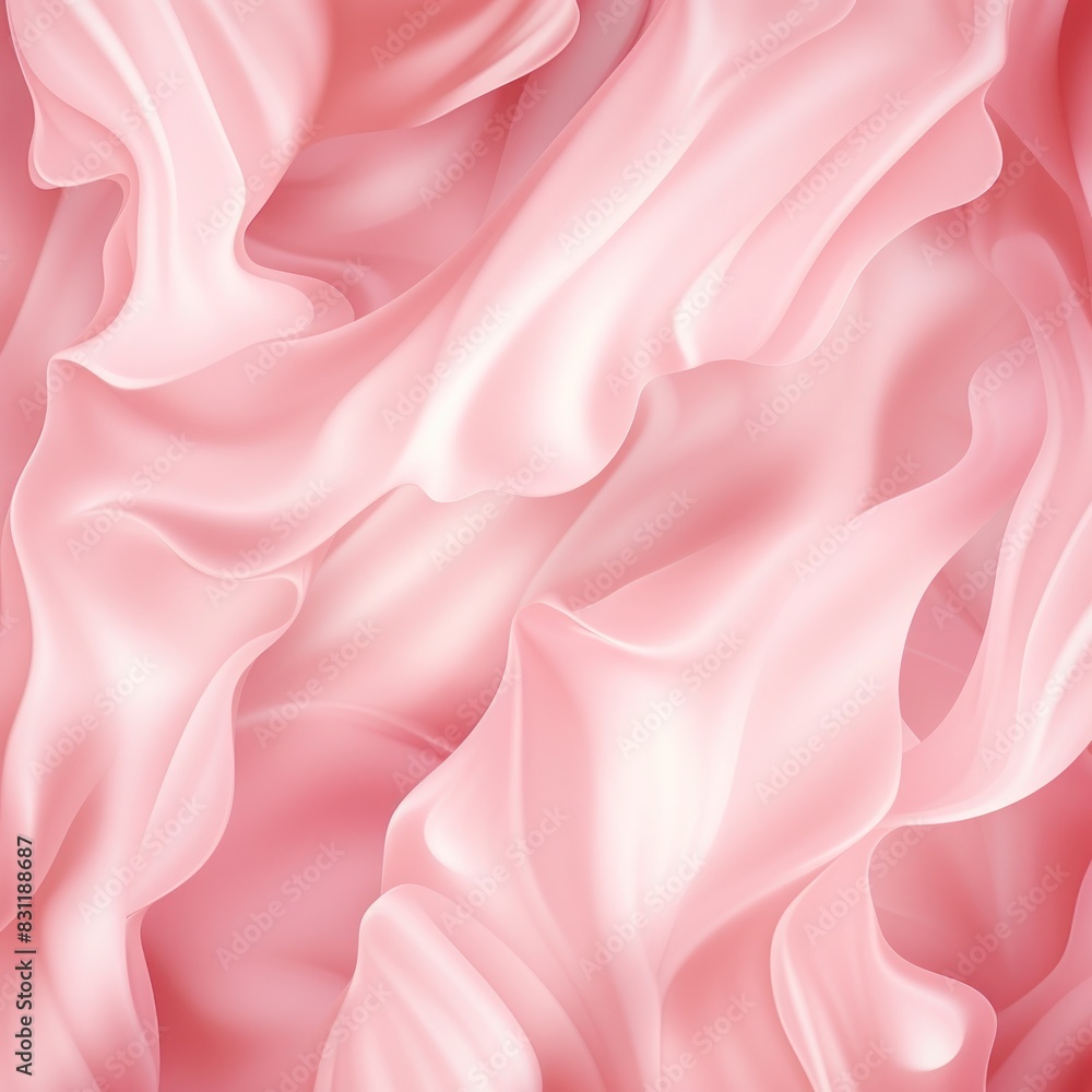 Fototapeta premium Luxurious pink fabric background with a smooth, shiny finish