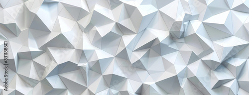 White background with geometric pattern  3D rendered illustration. Minimalist design for banner  poster or presentation