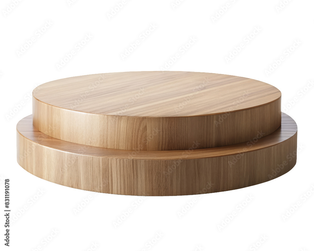 Isolated wooden mini podium for product presentation on transparent background Isolated wooden mini podium for product presentation on transparent background