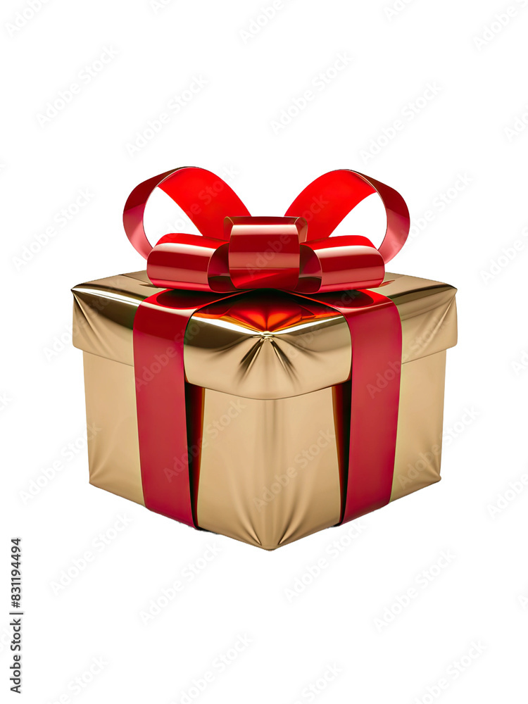 Obraz premium Isolated PNG Gift Box, GENERATIVE AI