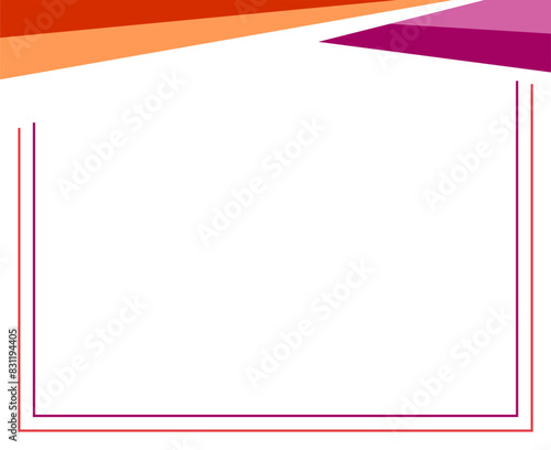 Lesbian Visibility Week vector illustration. Abstract lesbian pride flag frame icon vector. Lesbian flag border horizontal. LGBT graphic design element. Important day.