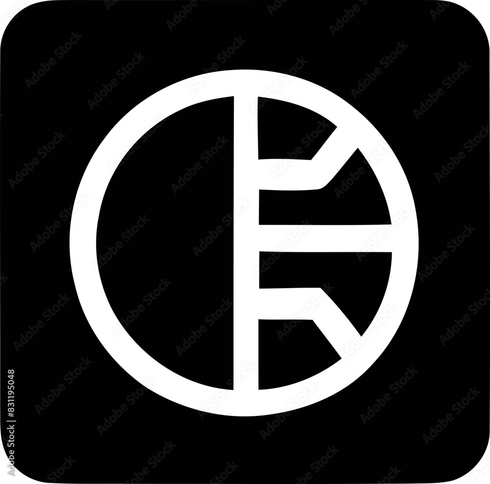 Abstract Sphere Fusion, A Minimalist Black and White Logo Design for Dual-Entity Representation Abstract Sphere Fusion, A Minimalist Black and White Logo Design for Dual-Entity Representation