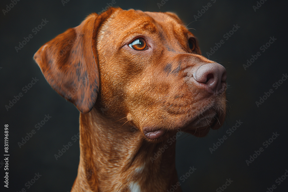 A brown dog with a black nose and brown eyes A brown dog with a black nose and brown eyes