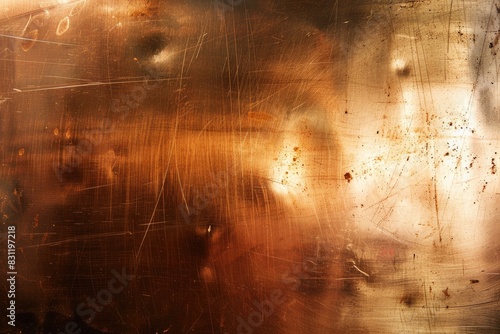 Industrial Chic  Shimmering Copper Surface Texture
