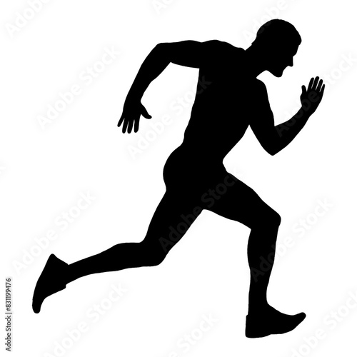 MALE SILHOUETTE OF A MAN RUNNING - SVG