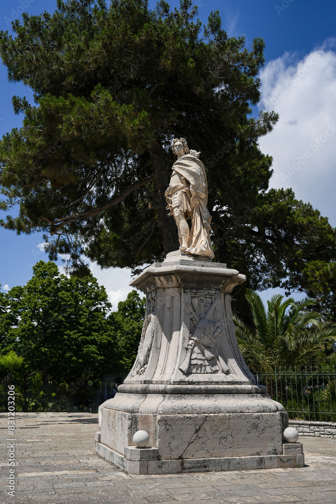 statue of the person in the park Corfu island Kerkyra old town bay Κέρκυρα statue of the person in the park Corfu island Kerkyra old town bay Κέρκυρα