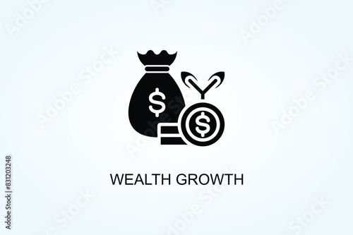 Wealth Growth Vector  Or Logo Sign Symbol Illustration