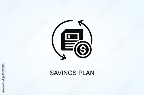 Savings Plan Vector  Or Logo Sign Symbol Illustration