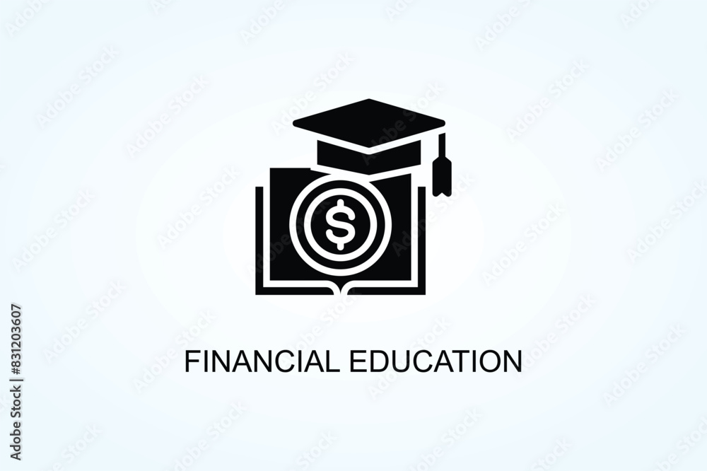 Financial Education Vector Or Logo Sign Symbol Illustration Financial Education Vector Or Logo Sign Symbol Illustration