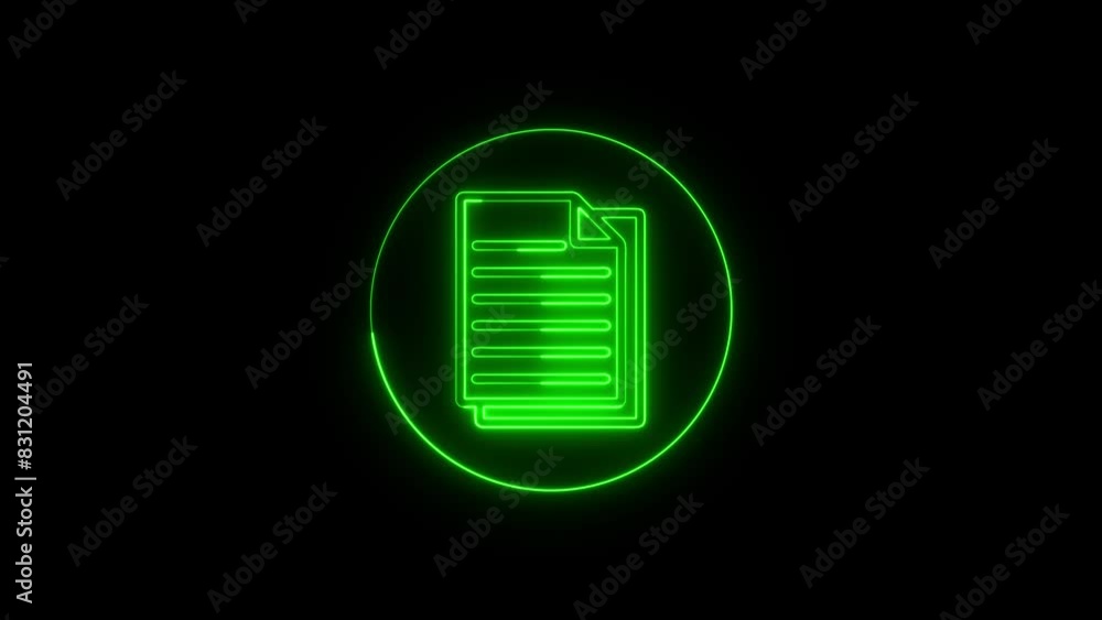 Abstract glowing neon line document icon animation.
neon paper concept 4 k video Abstract glowing neon line document icon animation.
neon paper concept 4 k video