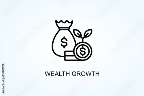 Wealth Growth Vector  Or Logo Sign Symbol Illustration