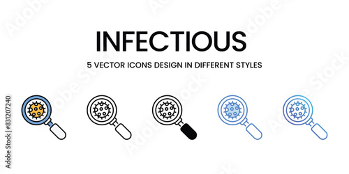 Infectious icons vector set stock illustration.
