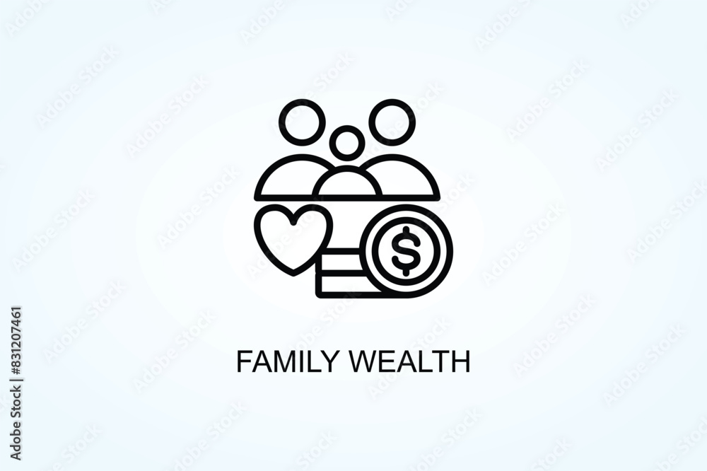 Family Wealth Vector Or Logo Sign Symbol Illustration Family Wealth Vector Or Logo Sign Symbol Illustration