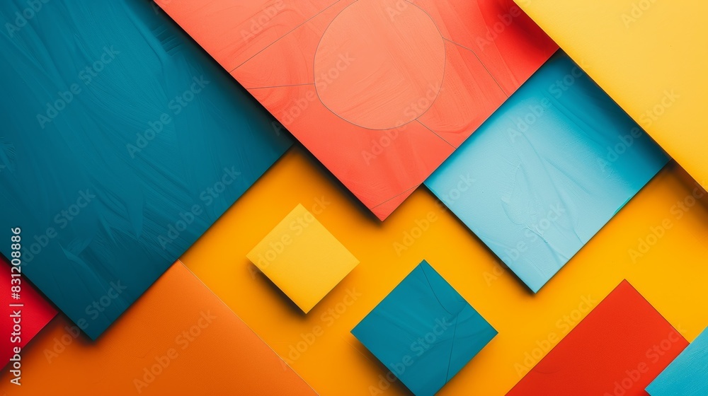 Abstract geometric background with colorful shapes and textures for design. Abstract geometric background with colorful shapes and textures for design.