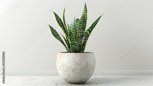 Sansevieria png plant mockup in a ceramic pot
