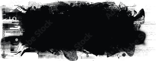 Glitch distorted grange shape . Noise grungy logo . Trendy defect error shapes . Glitched frame .Grunge textured . Distressed effect .Vector shapes