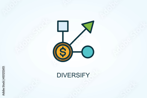 Diversify Vector  Or Logo Sign Symbol Illustration