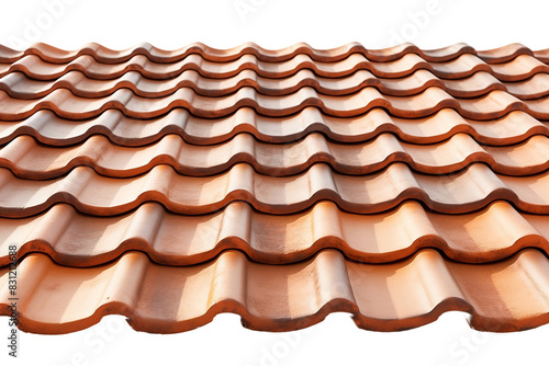 Authentic Spanish-style ceramic roof tiles photo