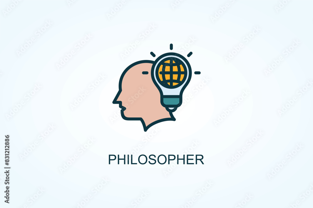 Philosopher Vector Or Logo Sign Symbol Illustration Philosopher Vector Or Logo Sign Symbol Illustration