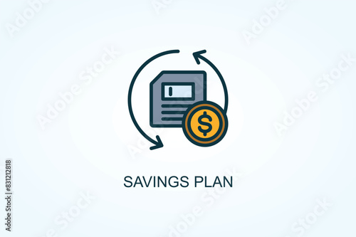 Savings Plan Vector  Or Logo Sign Symbol Illustration