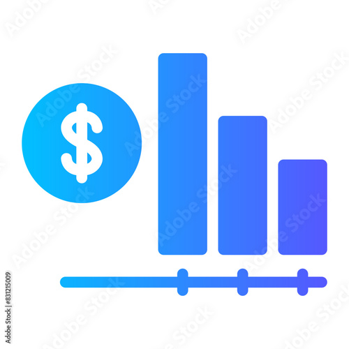 financial crisis gradient icon