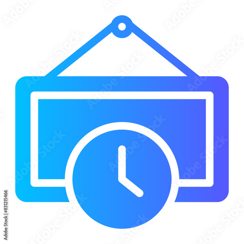 temporary business closure gradient icon