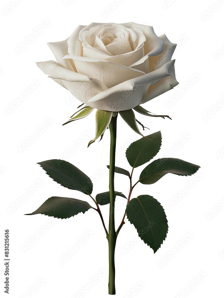 Obraz premium Isolated PNG Rose Flower, GENERATIVE AI