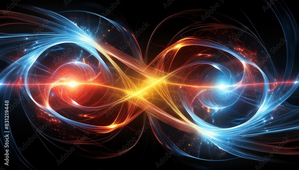Fototapeta premium wave of particles in quantum mechanics 
