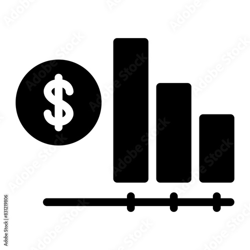 financial crisis glyph icon