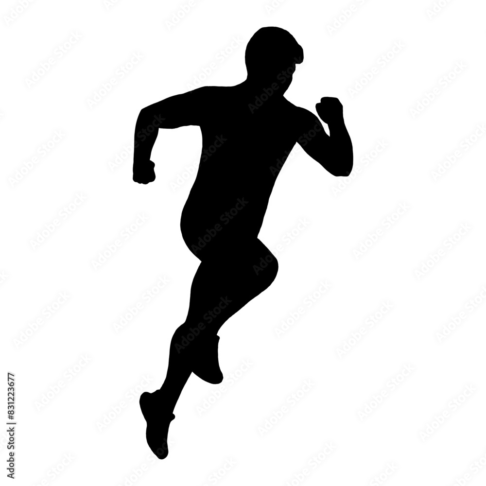 MALE SILHOUETTE OF A PERSON DOING SPORTS - SVG MALE SILHOUETTE OF A PERSON DOING SPORTS - SVG