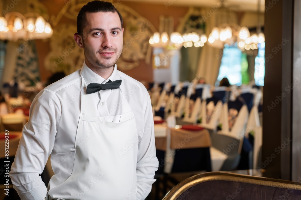 waiter in restaurant, waiter in a cafe waiter in restaurant, waiter in a cafe