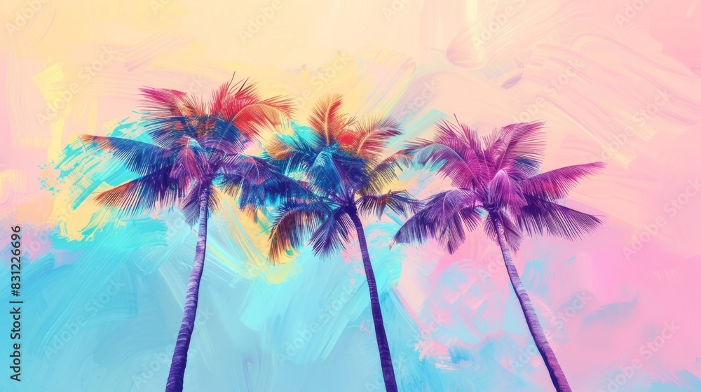 Tropical dream - vibrant abstract palm tree artwork Tropical dream - vibrant abstract palm tree artwork