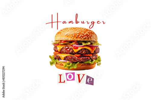 I Love Hamburger (PNG 10800x7200)