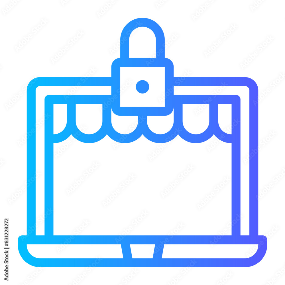 Fototapeta premium lockout gradient icon