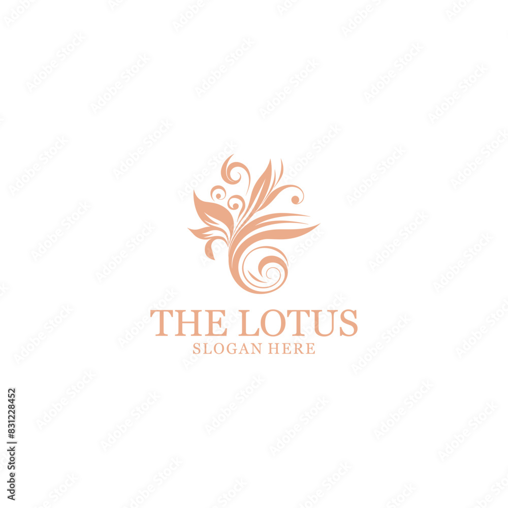 Beautiful floral logo vector illustration